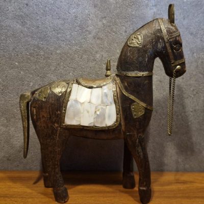 Handcrafted Nepalese Horse - Wood, Copper
