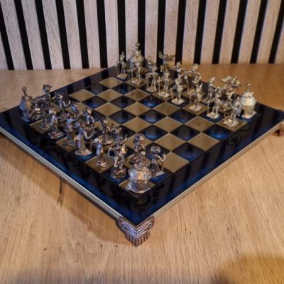 Hand-Cast African Folk Art Chess Set