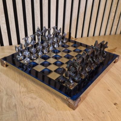 Handmade Brutalist Modernist Chess Set